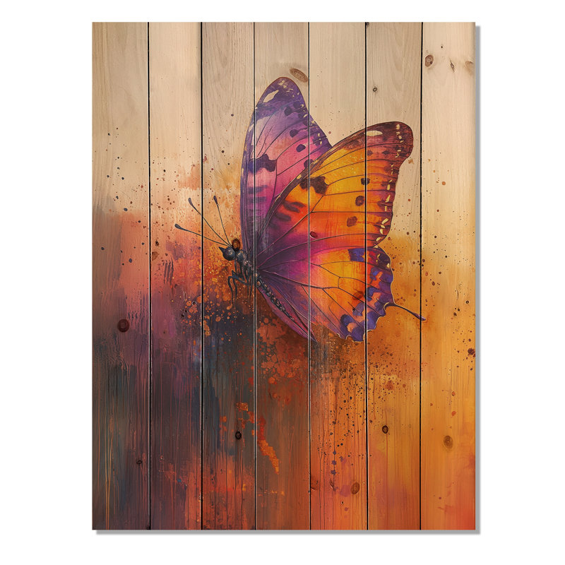 Lavande, échos du papillon III, H 32 po x l 24 po x P 0,78 po