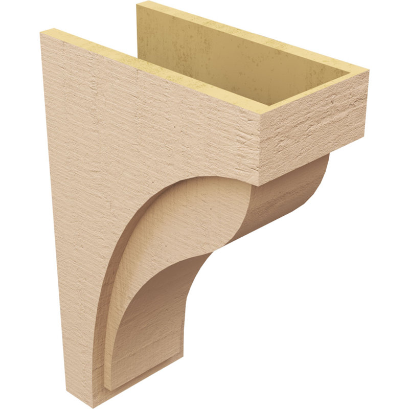 Helena - cèdre brut TimberThane Corbel, H 24 po x l 8 po x P 16 po
