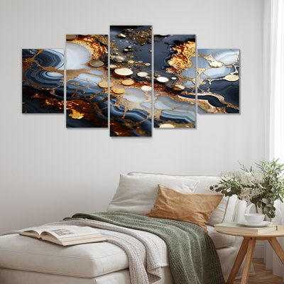 Malek - Marble Wall Art Canvas 5 Piece