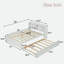 Lit plateforme avec lit gigogne et tête de lit bibliothèque-725398726