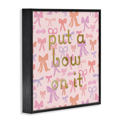 Trendy Put A Bow On It Framed Giclee, design by Sazerelli Designs