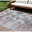 Tapis lavable extérieur bleu sarcelle à motif floral turquoise et ivoire 10 pi x 14 pi