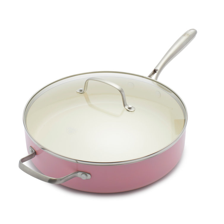 All in One Plus Pan, 5 Qt Ceramic Non Stick - Blush Pink - Tramontina US