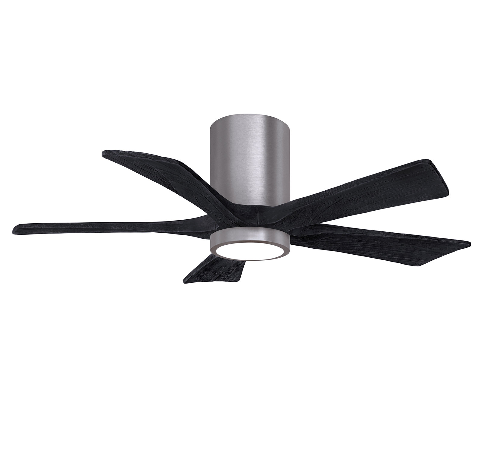 Irene Ceiling Fan with LED Light Kit, Brushed Pewter, 42", Matte Black