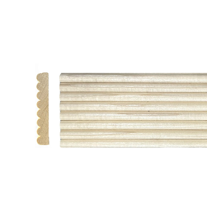 Boîtier en bois H 96 po x l 3 po x P 0,5 po, Peuplier