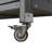 Foldable Outdoor Kitchen Cart with Lockable Wheels, Storage Cabinet and Towel Rack-1507099475
