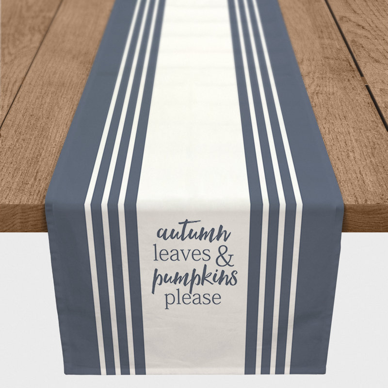 Honoria Autumn Leaves and Pumpkins Please Table Runner, 72" L x 16" W