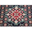 Tapis bleu marine noué à la main de conception unique 4 pi 1 po x 6 pi