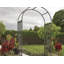 Larson Metal Arbour in Black with Planters W214cm x D50cm x H204cm