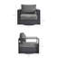 Fauteuil pivotant en aluminium gris anthracite Tahoe-2124419837