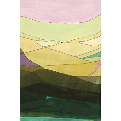 Pink Hills II by Jodi Fuchs - 1 Piece Wrapped Canvas Painting
