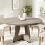 TribeSigns 47" Round Farmhouse Dining Table – Wood Kitchen Table For 4, Cross Base Wooden Dinner Table For Dining Room, Breakfast Nook, Or Living Area-149173426