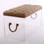 Bella Linen Tufted Bench