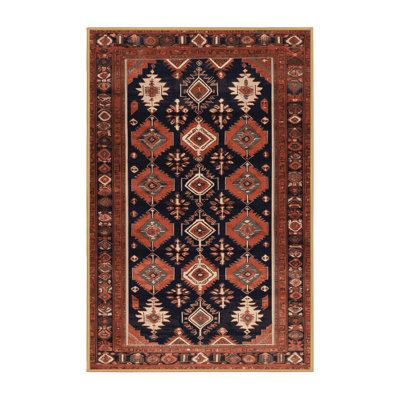 Machine Washable Persian Brown Area Rug