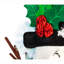 Murale porte bonhomme de neige