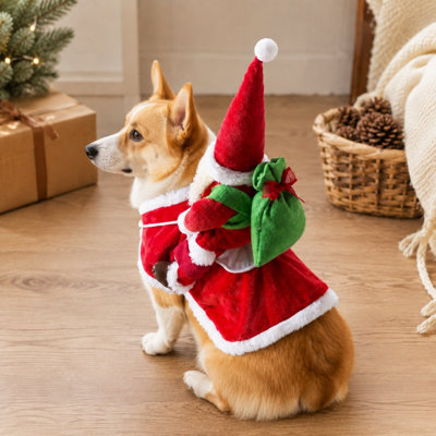 Santa Claus Rider Christmas Dog Costume