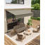 Auvent de patio rétractable manuel 10 x 4 pi, manivelle à hauteur réglable, imperméable, résistant aux rayons UV, auvent pour porte de terrasse
