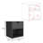 19.7-Inch High Nightstand End Table With Open Shelf