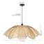 Luminaire suspendu Creative Petal Rattan pour le salon-2027878833