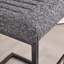 Tabouret de bar rembourré avec structure en métal noir robuste pour îlot de cuisine, salon et pub (ensembles de 2 pièces)-911919440