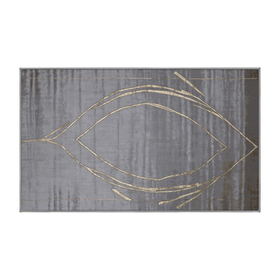 Tapis gris lavable à la machine