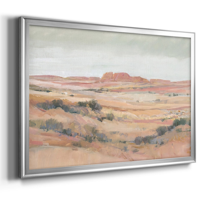Southwest Landscape II-Framed Gallery Wrapped Canvas_2784888, H 18 po x l 26 po, Argent