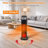 Space Heater 1500W Oscillating Ceramic Tower, Portable Electric Heater with 3D Flame Effect & Remote Control, 12H Timer & Overheat Protection for Large Room, Bedroom & Office