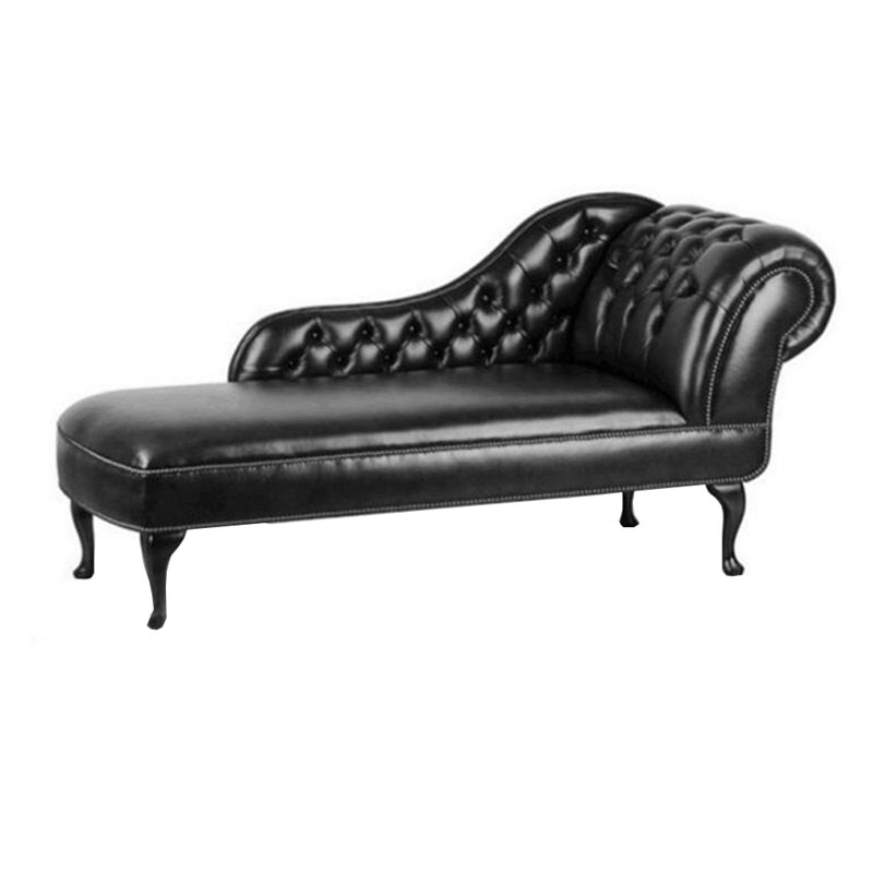 Fauteuil inclinable léger en cuir luxueux avec rivets, Accoudoir à droite (vu de face)