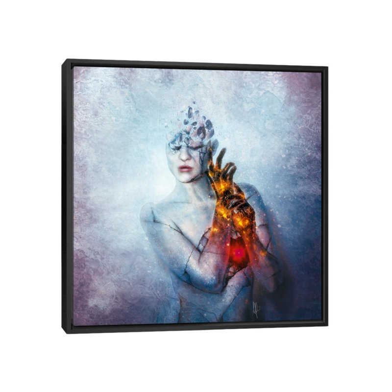 «Till you», impression sur toile, H 26 po x l 26 po x P 1,5 po, Toile avec cadre noir, Pas de tapis