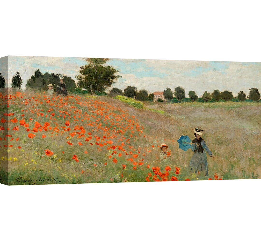 Leinwandbild Mohnfeld von Claude Monet