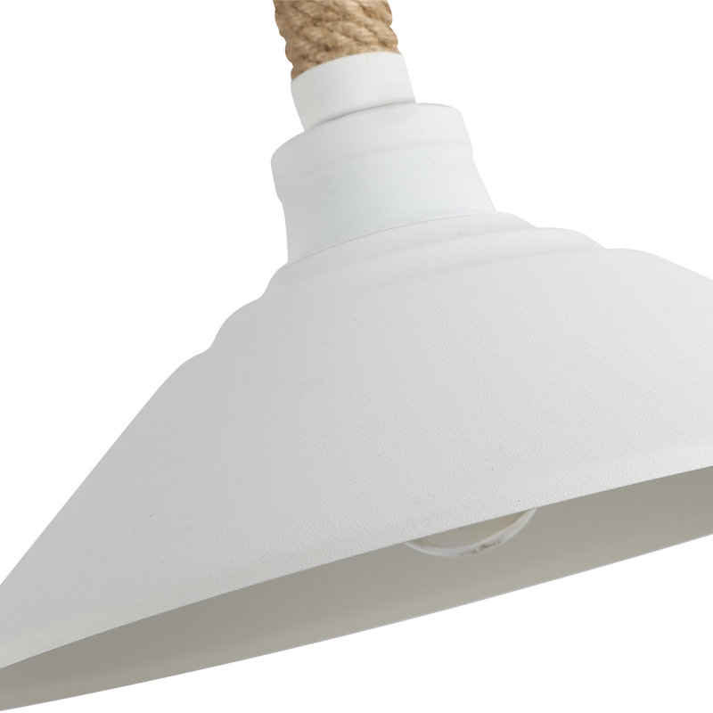 Luminaire suspendu 1 lumière Aleeha en blanc naturel