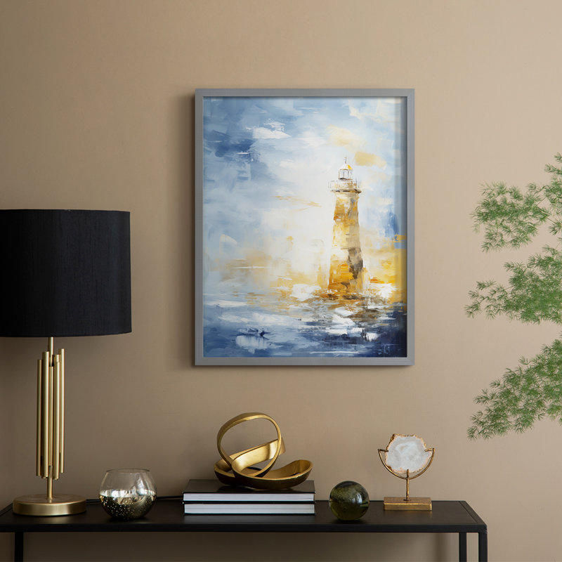 Reproduction encadrée NAUTICAL Series XXVII - bois massif, Gris, 21" H x 17" W