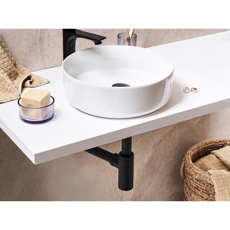 Basin Bottle Trap with Click Clack Waste Silver MAFREDI, Black