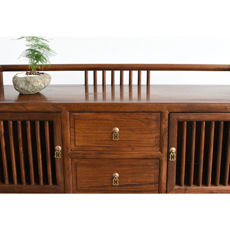 New Chinese Zen Display Case, Walnut