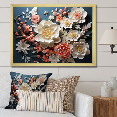 Art asiatique, fleurs éternelles I - impression