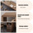 Walnut Rectangular Solid Wood Executive desk with drawers desk-221176336
