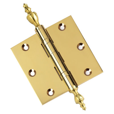 3.5" H x 3.5" W Solid Brass Ball Bearing Single Door Hinge