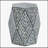 Exquisite Hexagon Garden Stool with Capiz Inlay and Diamond Design, a Stylish and Functional Accent Piece