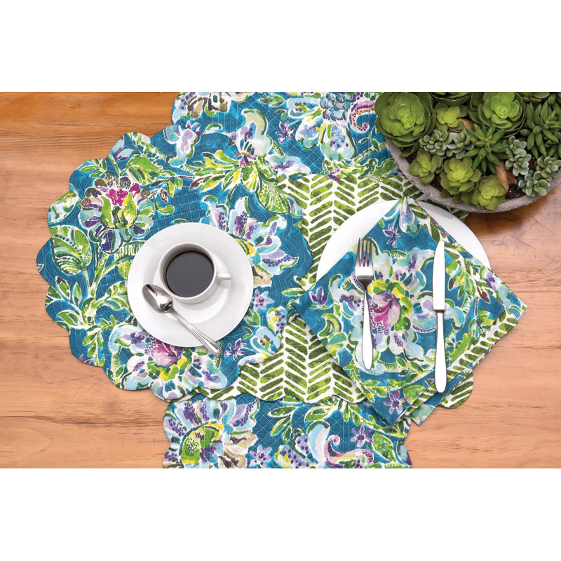 Violet Cotton Table Runner