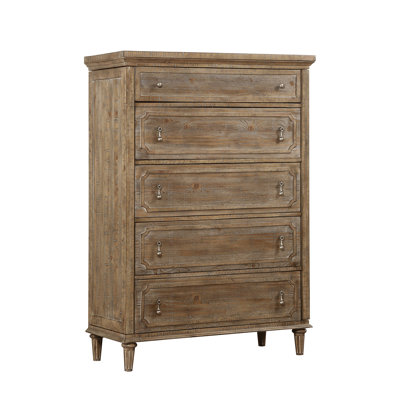 Commode 5 tiroirs Taupe