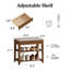 Bancs d'entrée en bois massif à 2 niveaux avec tiroirs et coussins rembourrés Adryell - Rangement pour chaussures confortables-528437905-528437908