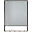 Miroir carré en métal noir avec crochets l 20 po x H 24 po