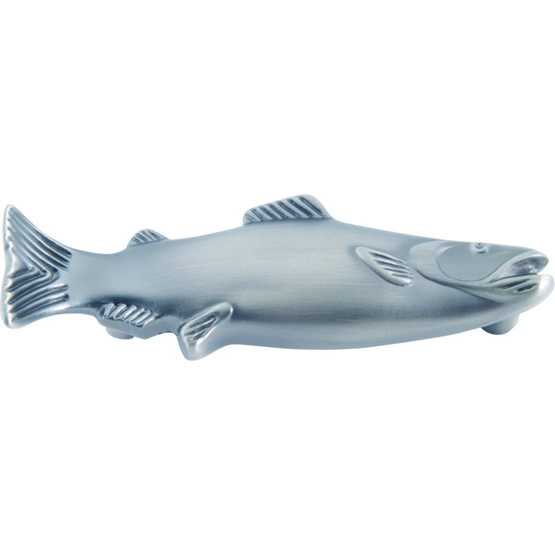 Fish 3" Center to Center Novelty Pull, Pewter