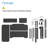 59“ L Shaped Adjustable Height Standing Desk With Shelves-945586755