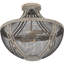Marylee 2-Light Distressed Grey Wood Semi-Flush Mount Light