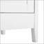 Commode blanche à 6 tiroirs avec tiroirs larges et poignées en métal, idéale pour le rangement dans la chambre à coucher, le couloir et l'entrée