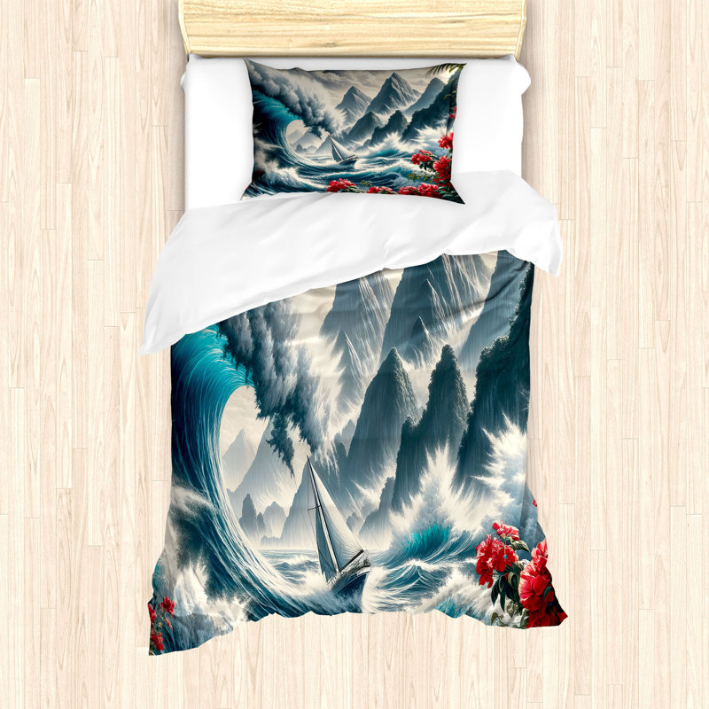 Nautical Duvet Cover, Twin Duvet Cover + 1 Standard Shams