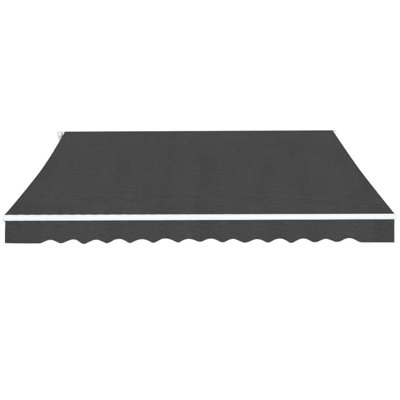 Dakota Fields 350cm W x 250cm D Anthracite Cover Retractable Patio Awning