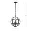 Luminaire suspendu sphère 3 lumières Stirling