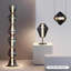 Gris + verre doré + lampes sur pied sans fer